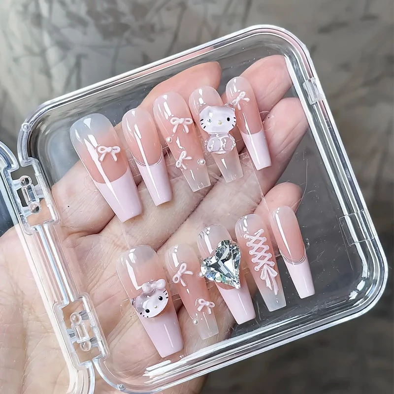 Stylish Press-On Nail Tips with Leopard Design Stornfield