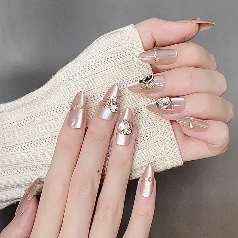 Stylish Press-On Nail Tips with Leopard Design Stornfield