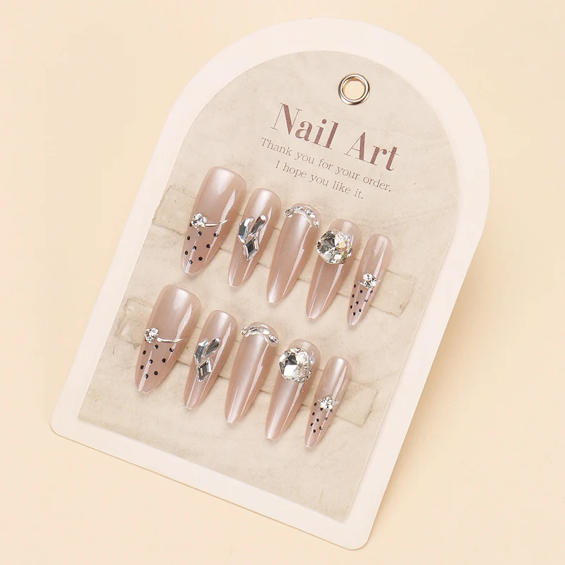 Stylish Press-On Nail Tips with Leopard Design Stornfield