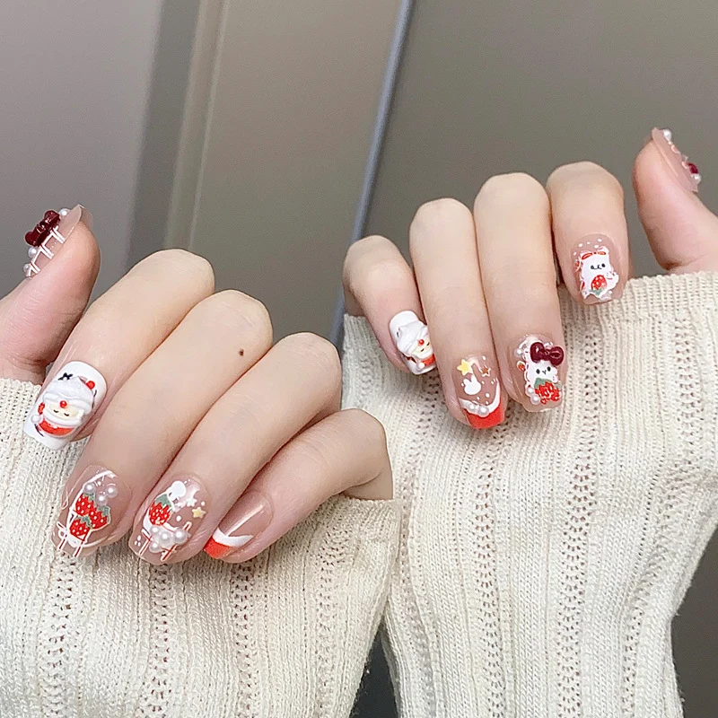 Stylish Press-On Nail Tips with Leopard Design Stornfield