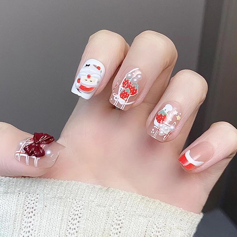 Stylish Press-On Nail Tips with Leopard Design Stornfield