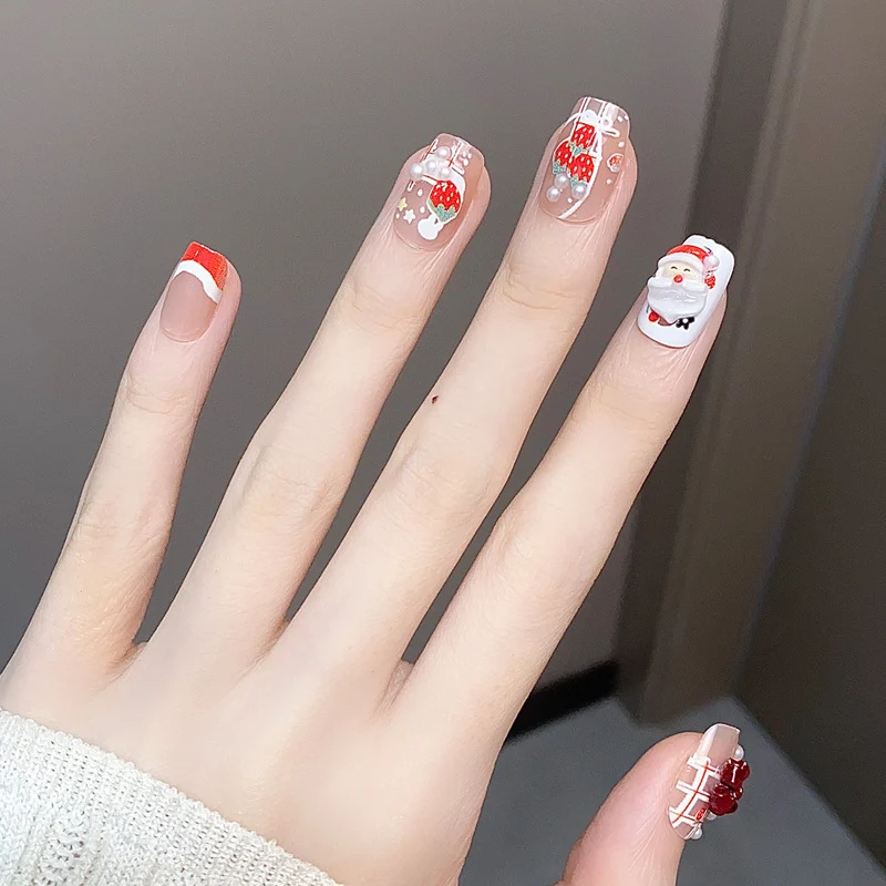 Stylish Press-On Nail Tips with Leopard Design Stornfield