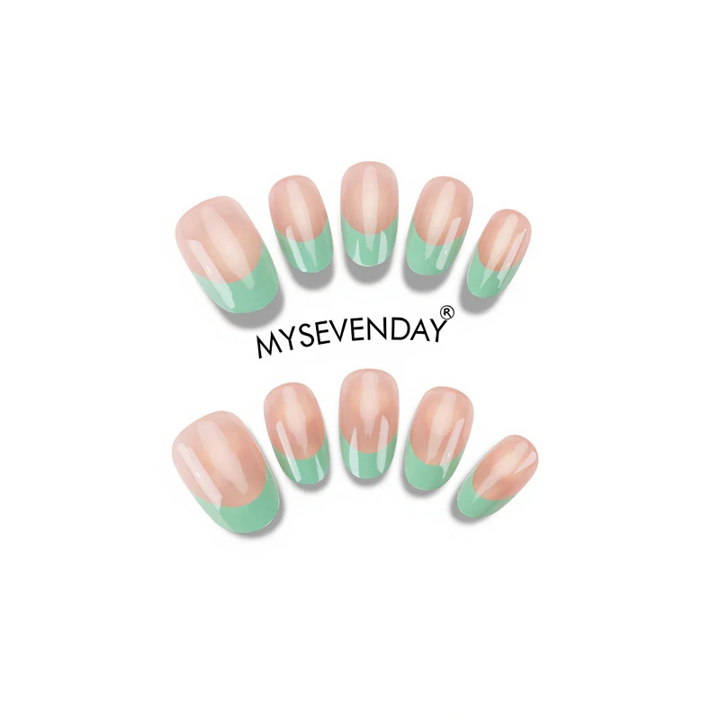 Stylish Press-On Nail Set with French Tip Design Stornfield