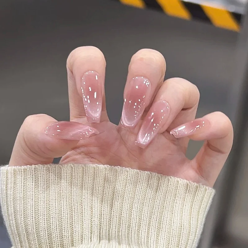 Stylish Press-On Nail Set with Elegant Glitter Accents Stornfield
