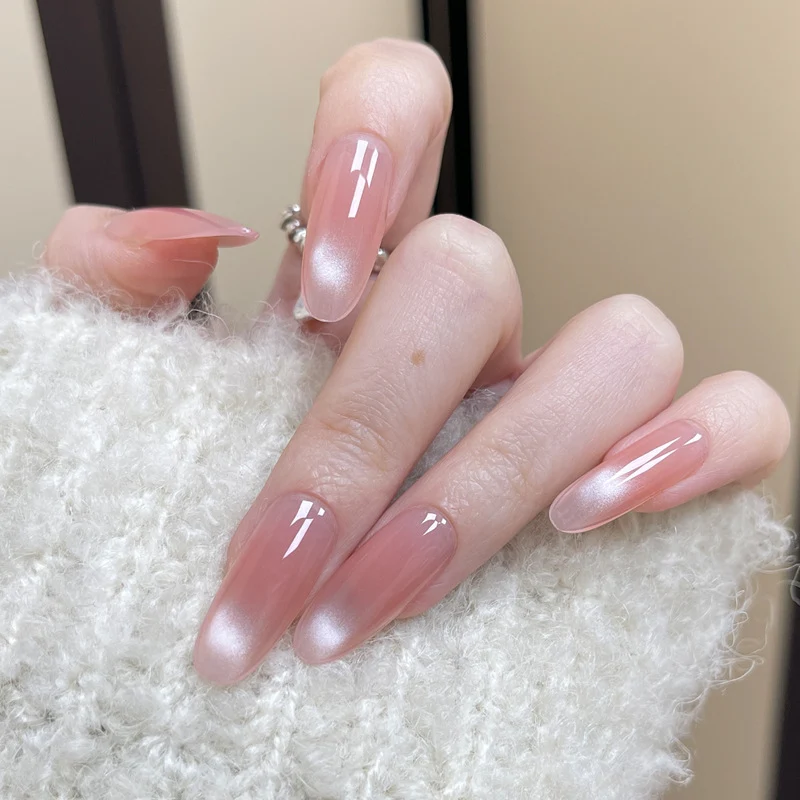 Stylish Press-On Nail Set with Elegant Glitter Accents Stornfield