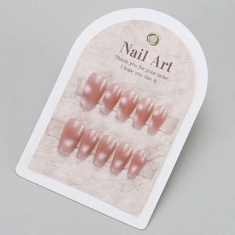 Stylish Press-On Nail Set with Elegant Glitter Accents Stornfield