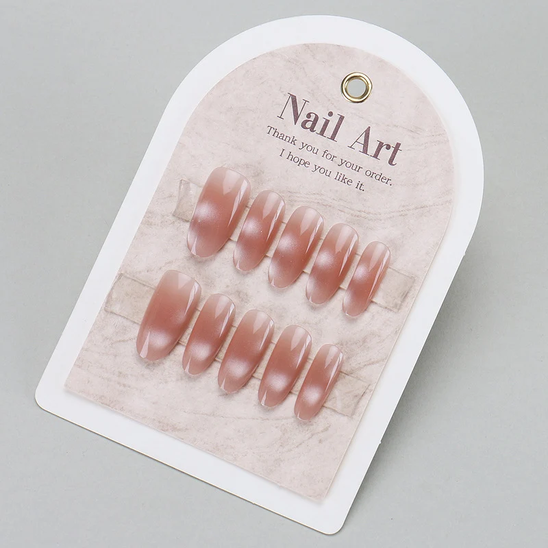 Stylish Press-On Nail Set with Elegant Glitter Accents Stornfield