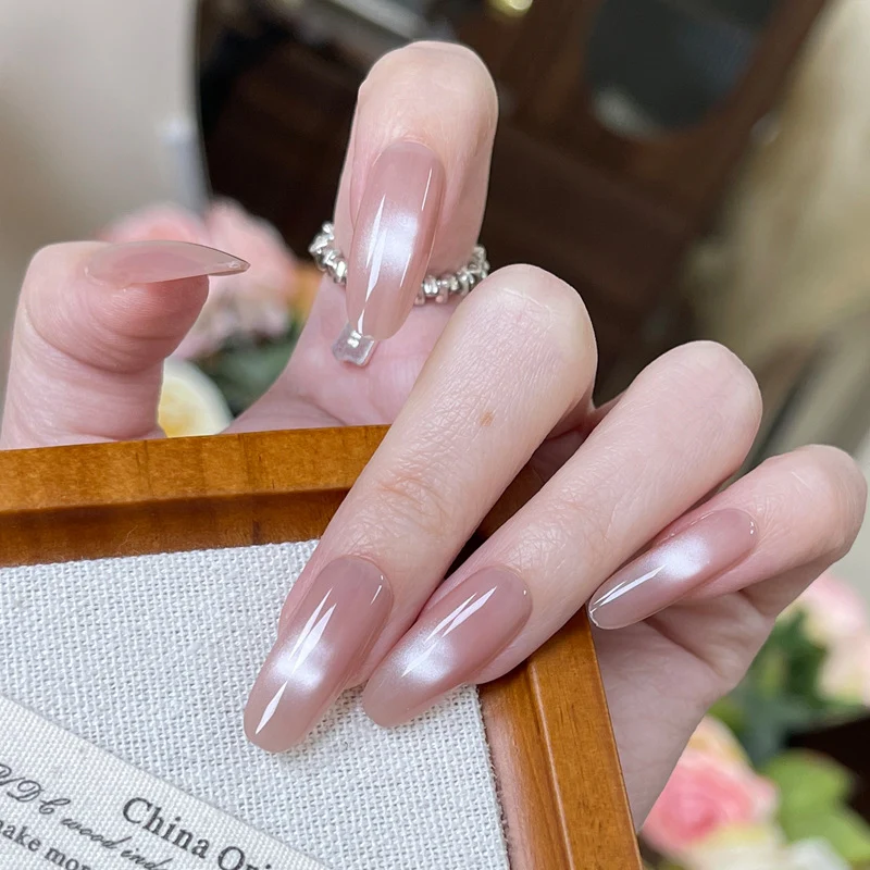 Stylish Press-On Nail Set with Elegant Glitter Accents Stornfield