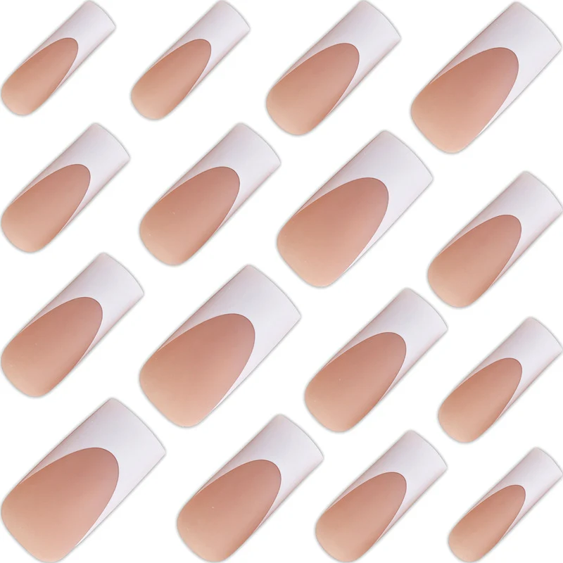 Stylish French Tip Press-On Nails Stornfield