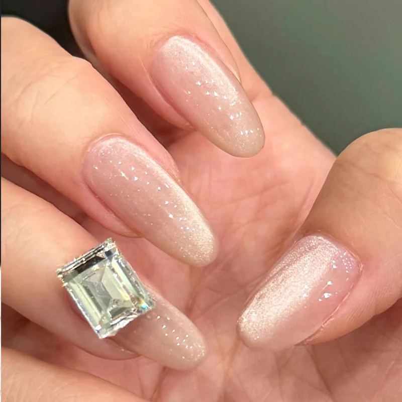 Stunning Almond-Shaped Press-On Nails Set with Decorative Accents Stornfield