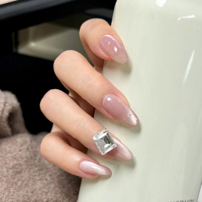 Stunning Almond-Shaped Press-On Nails Set with Decorative Accents Stornfield
