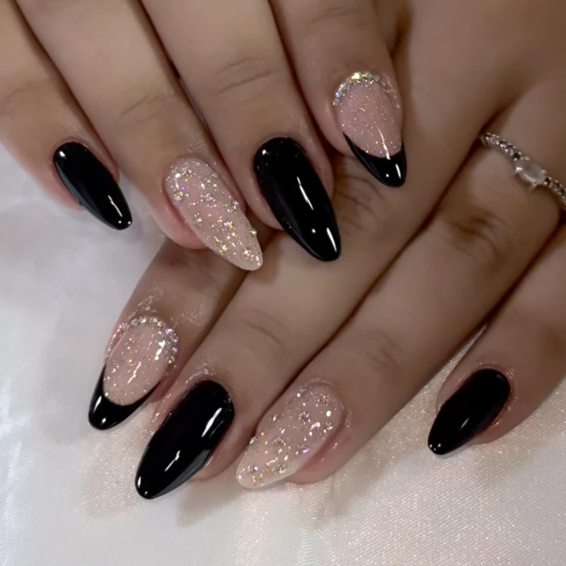 Stiletto Nail Art Set with Glitter and Glossy Finish Stornfield
