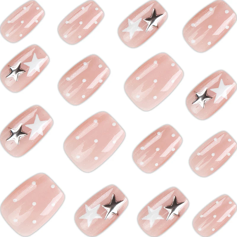 Star-Embellished Gel Nail Art Stornfield