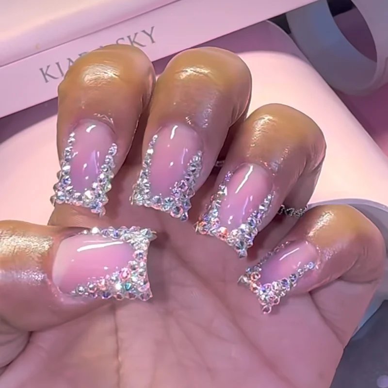 Rhinestone-Embellished Press-On Nails Stornfield
