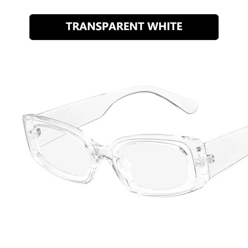 Dame moteriktig gjennomsiktig solbrille med kvadratisk design Luvikno