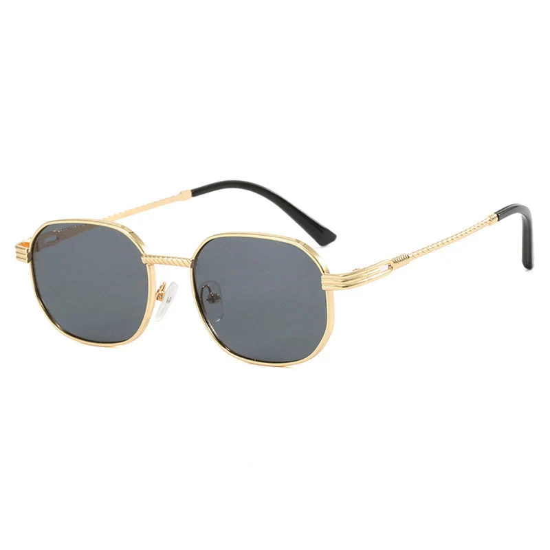 Dame stilige solbriller med geometrisk ramme og gradient linser Luvikno