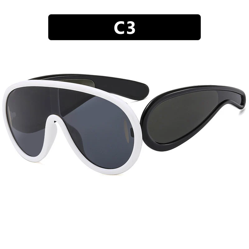 Dame moteriktig solbrille med avtakbare linser Luvikno