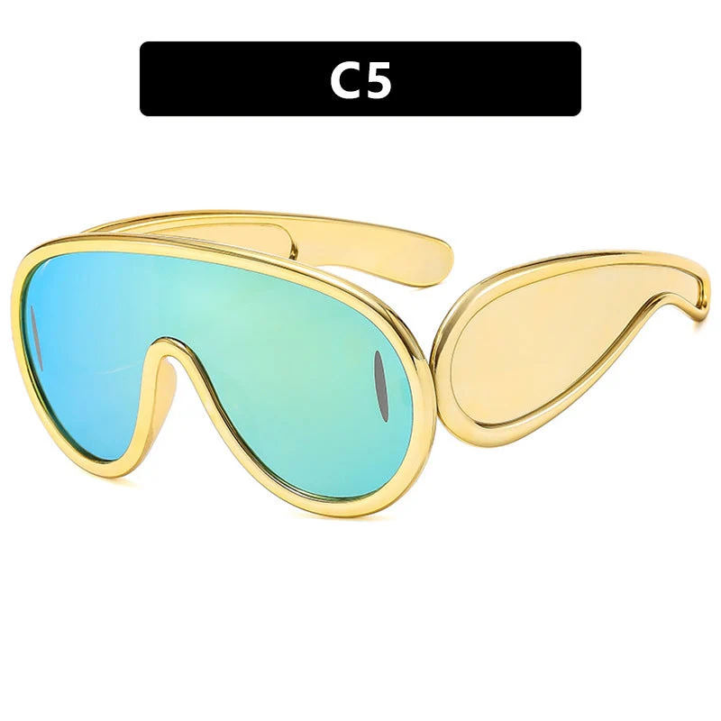 Dame moteriktig solbrille med avtakbare linser Luvikno