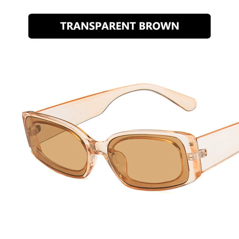 Dame mote solbrille i futuristisk transparentdesign Luvikno