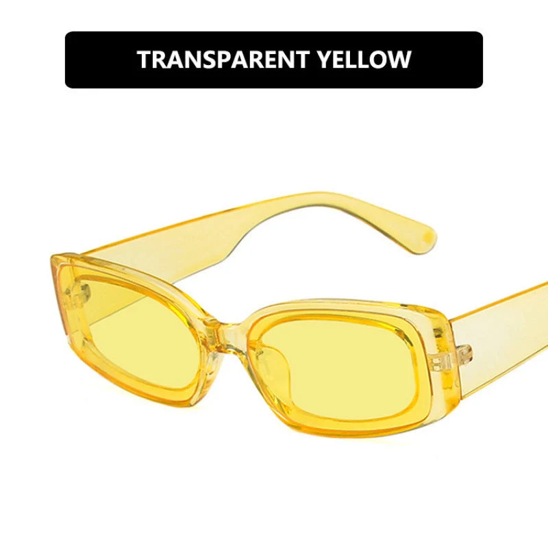 Dame mote solbrille i futuristisk transparentdesign Luvikno