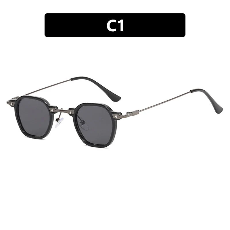 Dame moteriktig solbrille i elegant design med sekskantet ramme Luvikno