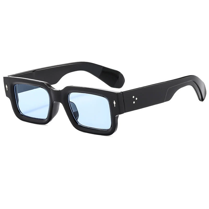Dame moteriktig kvadratisk solbrille i iøynefallende skjoldpatt-design Luvikno