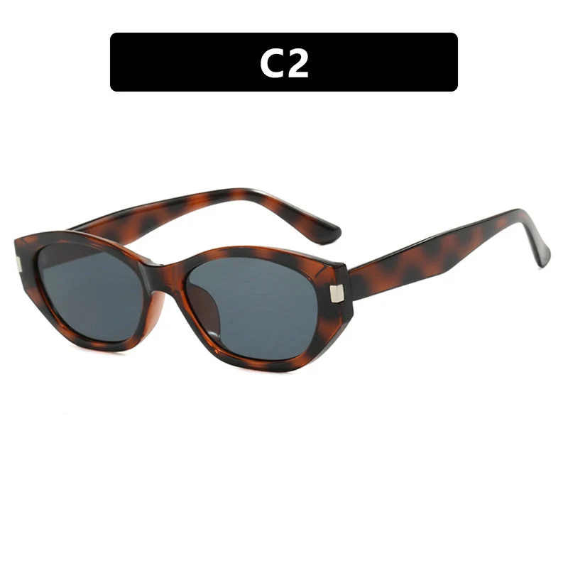 Dame moteklær Cat-Eye solbriller med elegant, transparent ramme Luvikno