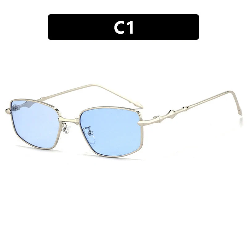 Dame moteriktig kvadratisk solbrille i unikt design Luvikno