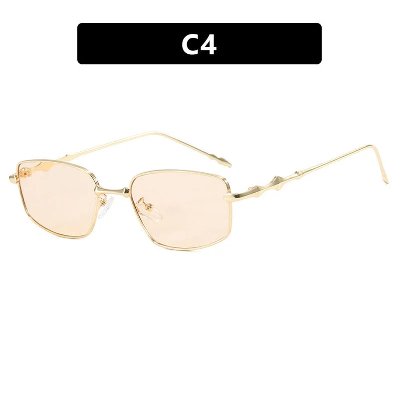 Dame moteriktig kvadratisk solbrille i unikt design Luvikno