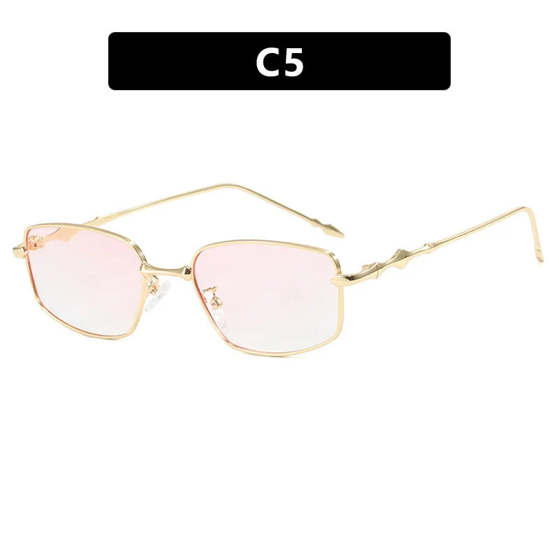 Dame moteriktig kvadratisk solbrille i unikt design Luvikno