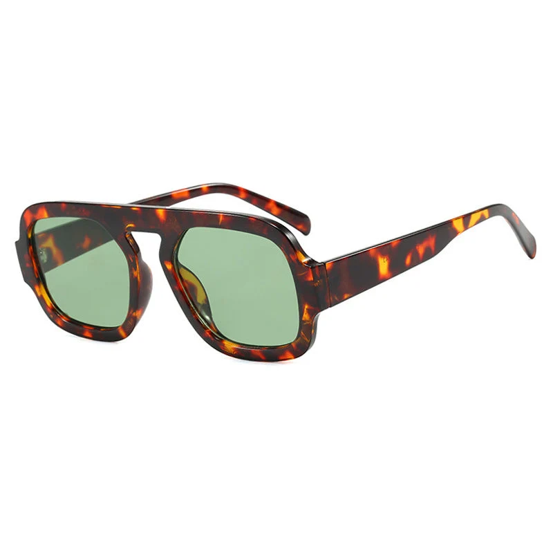 Dame moderne oversized solbriller i kantet design Luvikno