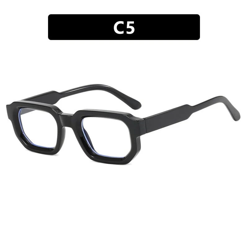 Dame geometrisk solbrille med moderne høyglansramme Luvikno
