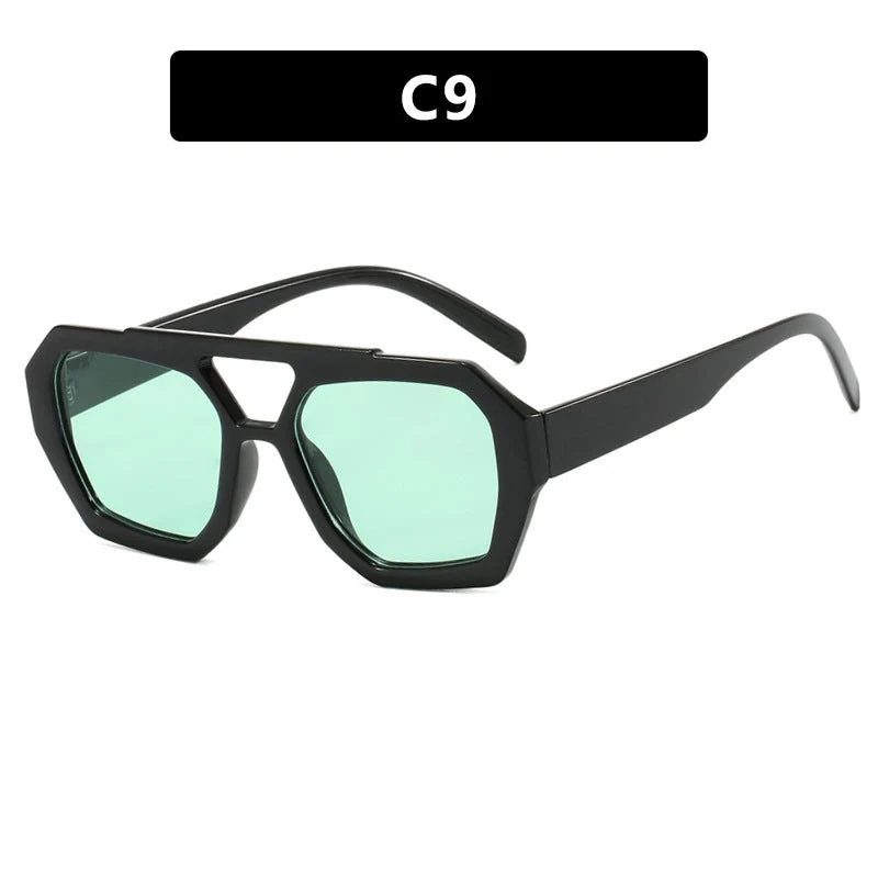 Dame geometrisk solbrille med luksuriøst design Luvikno