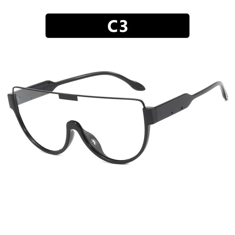 Dame futuristisk sportssolbrille med høyglanset ramme Luvikno