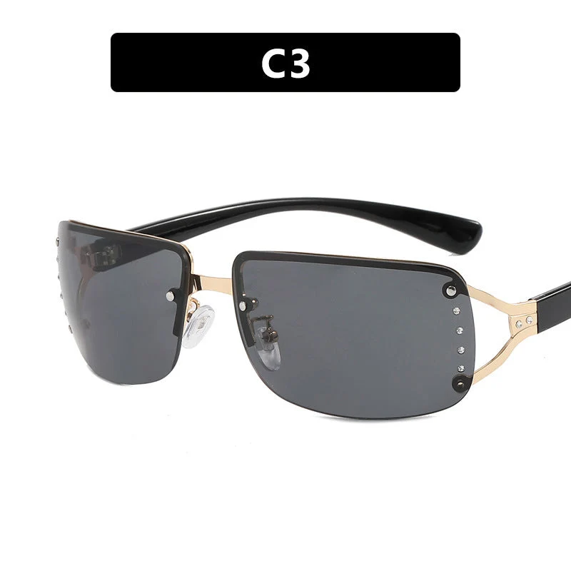 Dame futuristisk, slank Shield-solbrille Luvikno