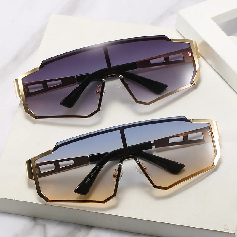 Dame futuristisk oversized solbrille Luvikno
