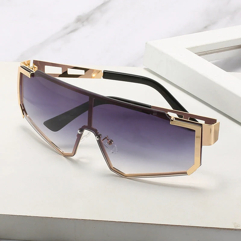 Dame futuristisk oversized solbrille Luvikno