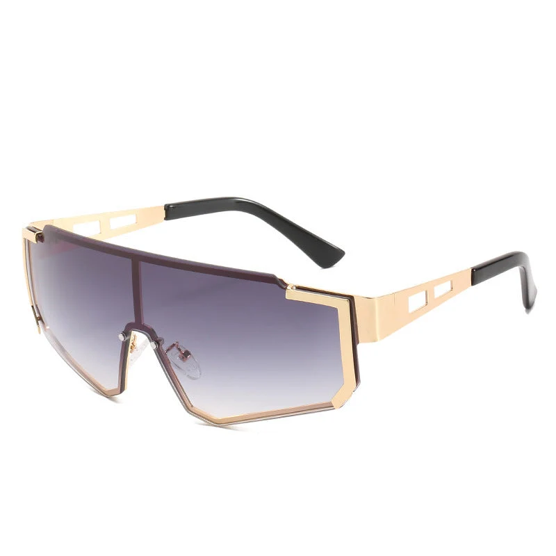 Dame futuristisk oversized solbrille Luvikno