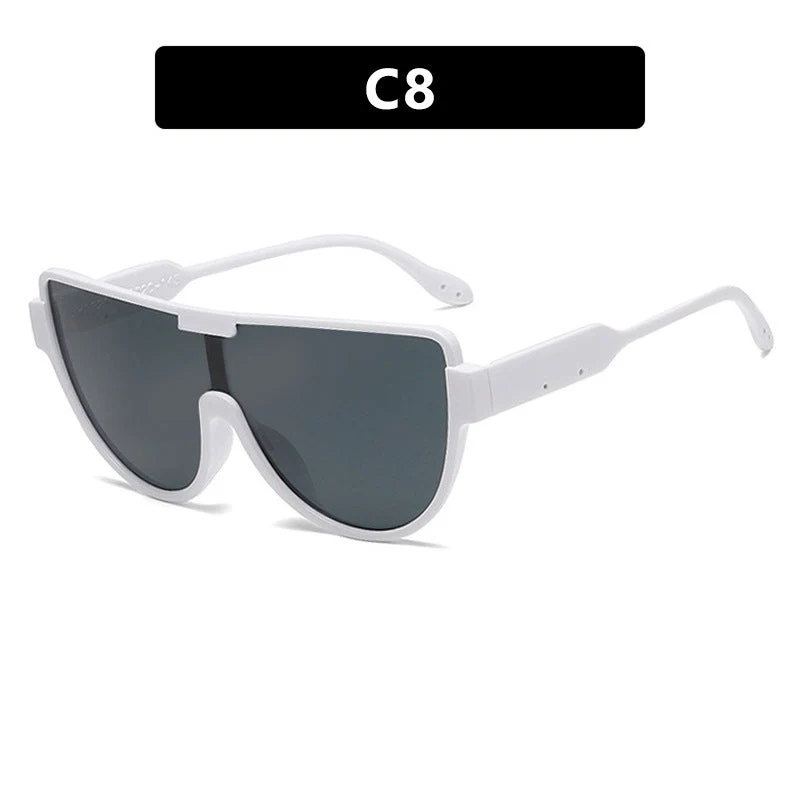 Dame Fashion-solbrille med futuristisk skjold-design Luvikno