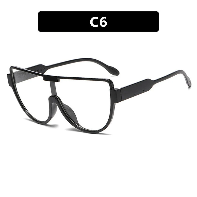 Dame Fashion-solbrille med futuristisk skjold-design Luvikno