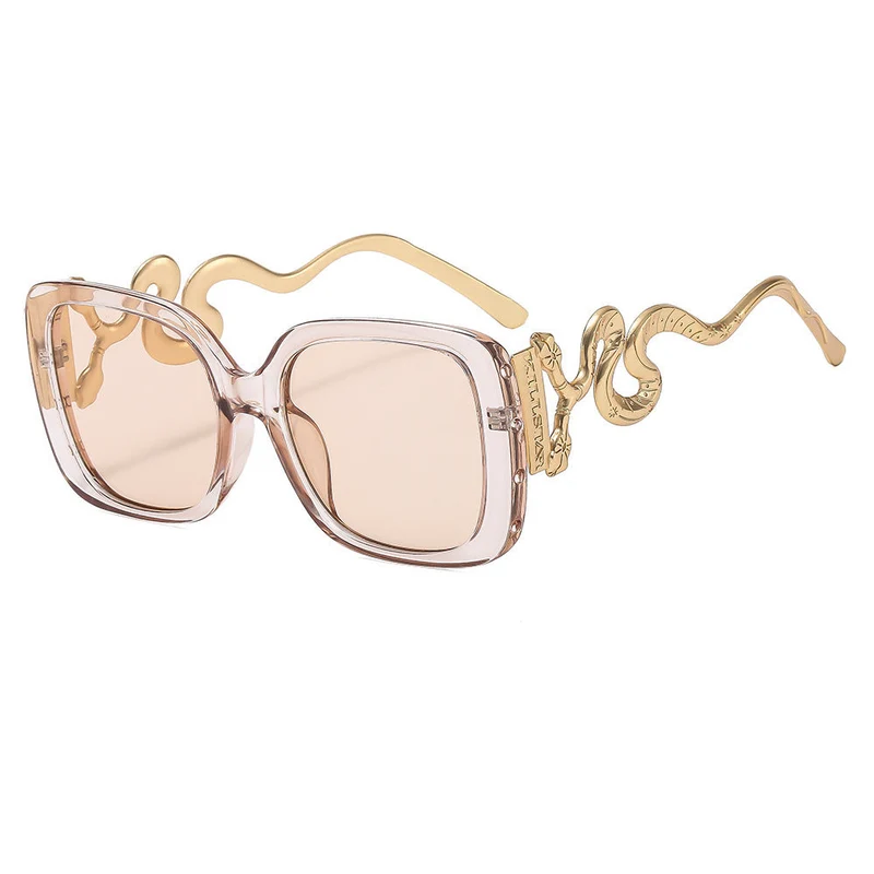 Dame ekstravagant designer solbrille med luksuriøs slangeramme Luvikno