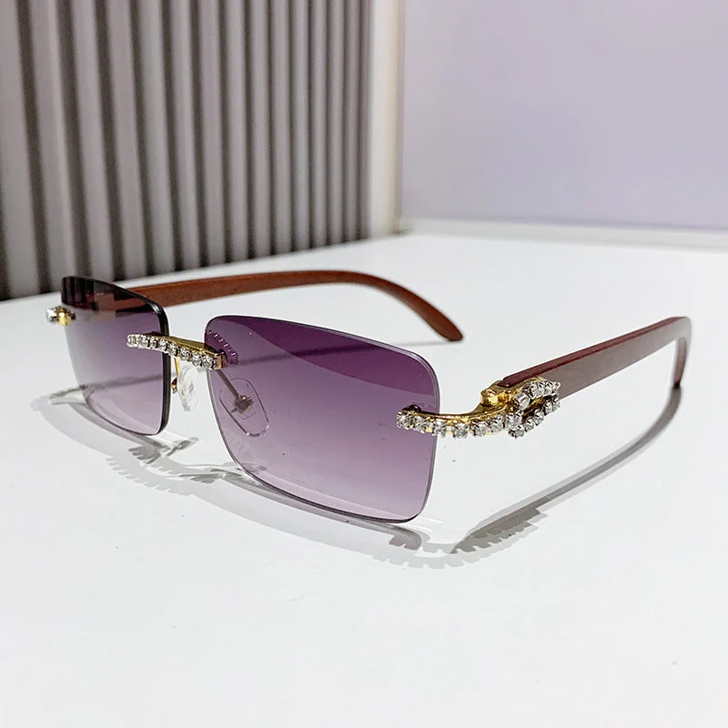 Dame elegant solbrille med unik ramme Luvikno
