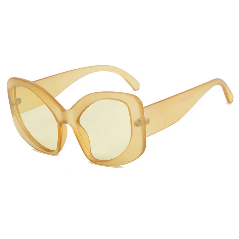 Dame elegant oversized solbrille med markant design Luvikno