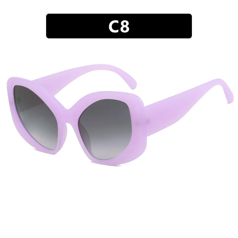 Dame elegant oversized solbrille med markant design Luvikno