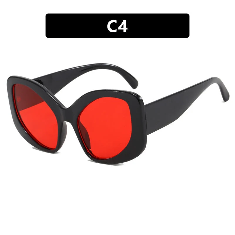 Dame elegant oversized solbrille med markant design Luvikno
