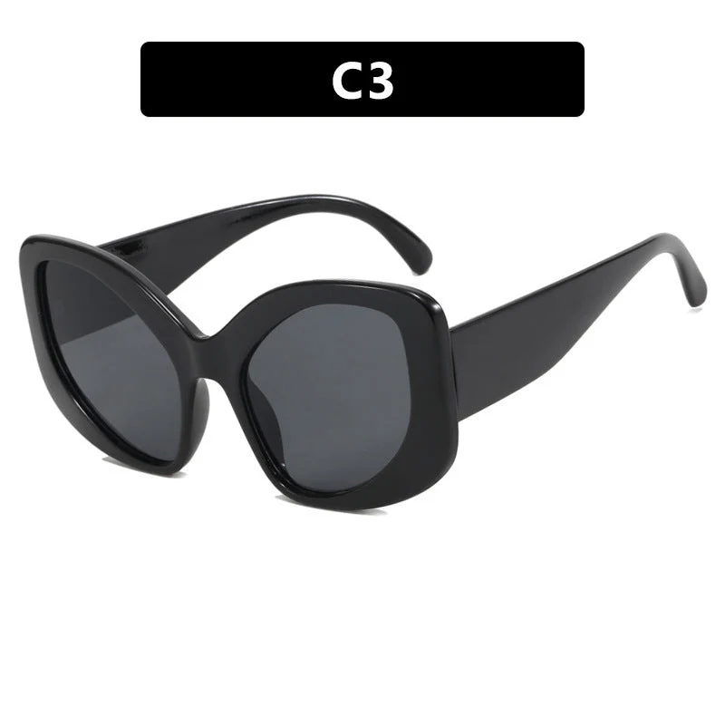 Dame elegant oversized solbrille med markant design Luvikno