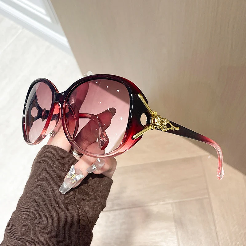 Kvinners oversized solbriller med trendy gradient design Luvikno
