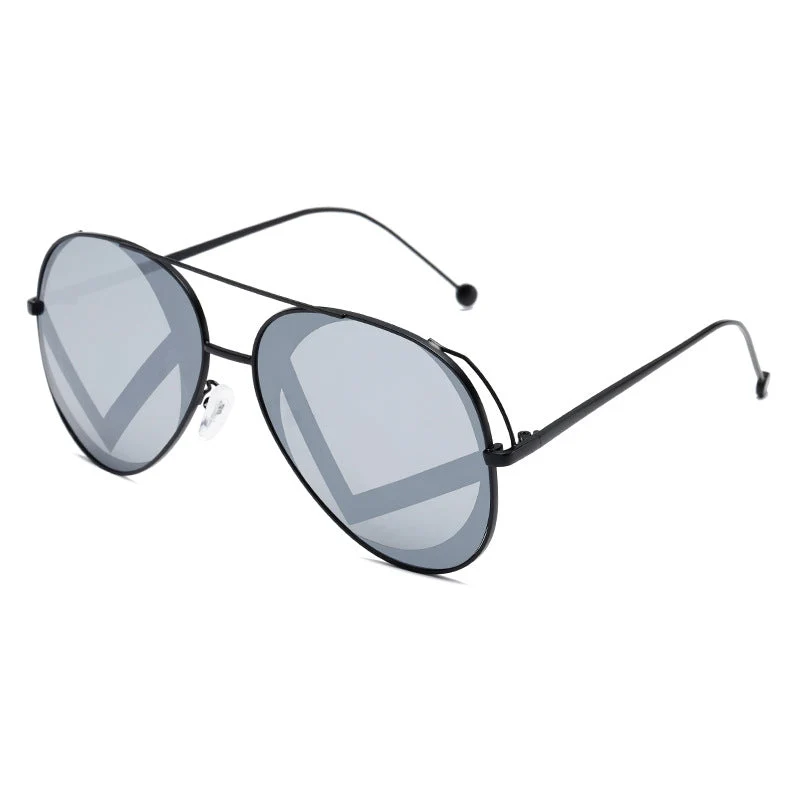 Dames fashionable geometriske solbriller Luvikno