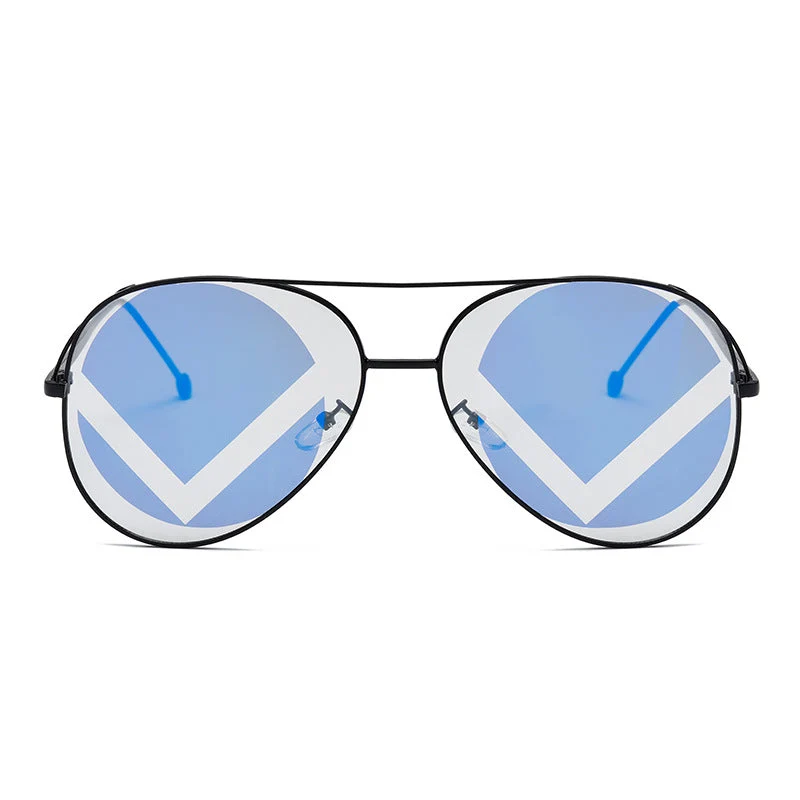 Dames fashionable geometriske solbriller Luvikno