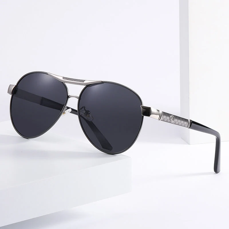 Damed elegante metall solbriller Luvikno